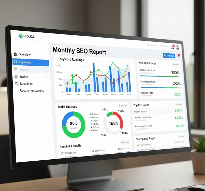Monatliches Reporting einer SEO-Kampagne Monatliches Reporting einer SEO-Kampagne